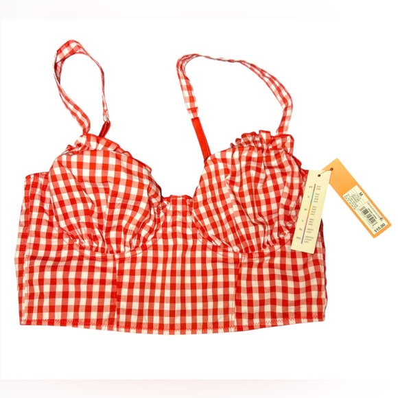 Colsie Other - ❤️ NWT Colsie Red Gingham Crop Top – Size M